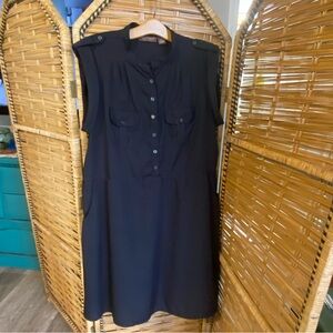 Speed Control Black Shirt Dress